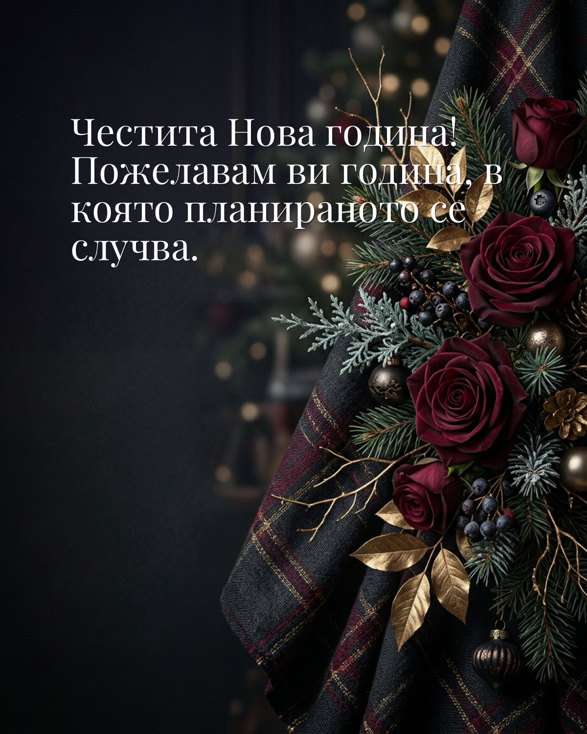 Картичка за Нова година: „Честита Нова година! Пожелавам ви година, в която планираното се случва“