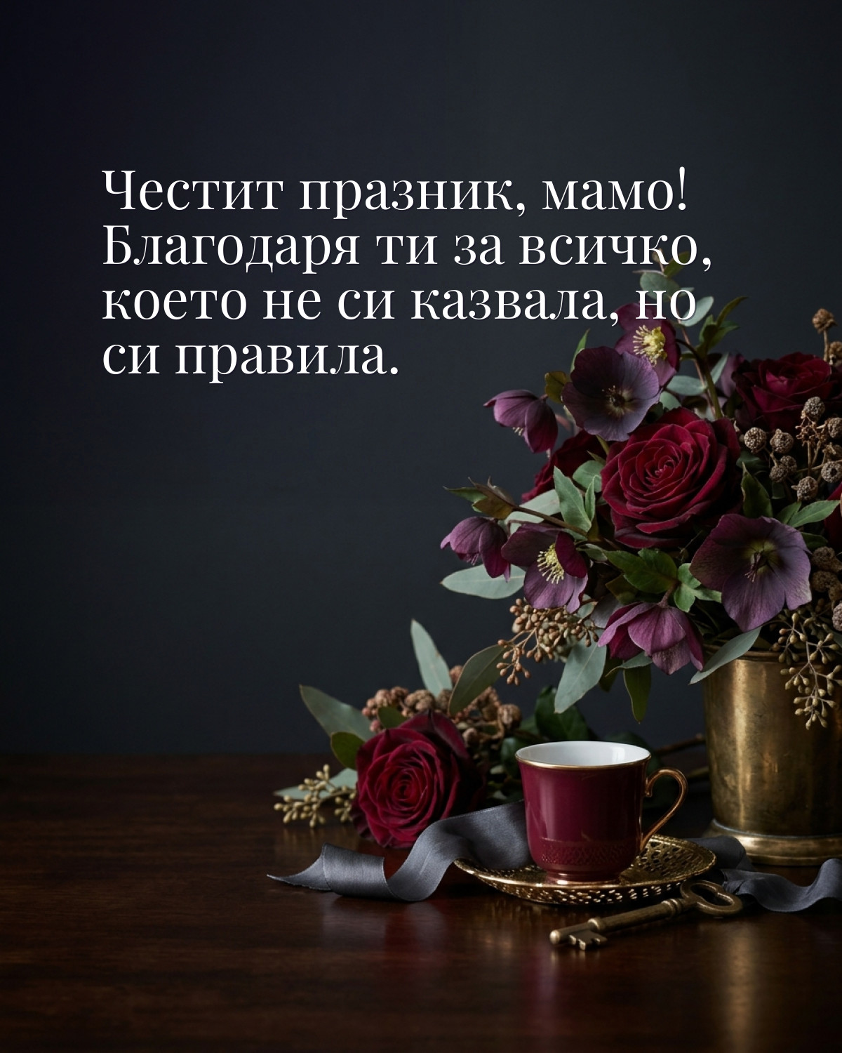 Картичка за майка: „Честит празник, мамо! Благодаря ти за всичко, което не си казвала, но си правила“