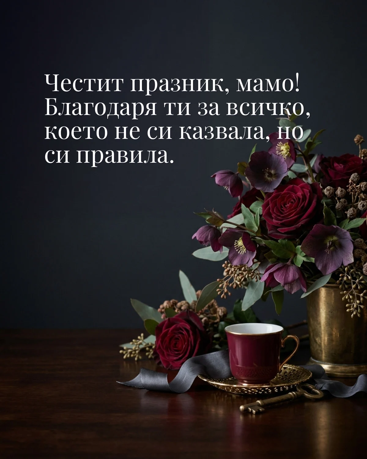 Картичка за майка: „Честит празник, мамо! Благодаря ти за всичко, което не си казвала, но си правила“